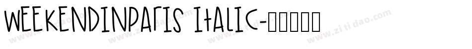 WeekendInParis Italic字体转换